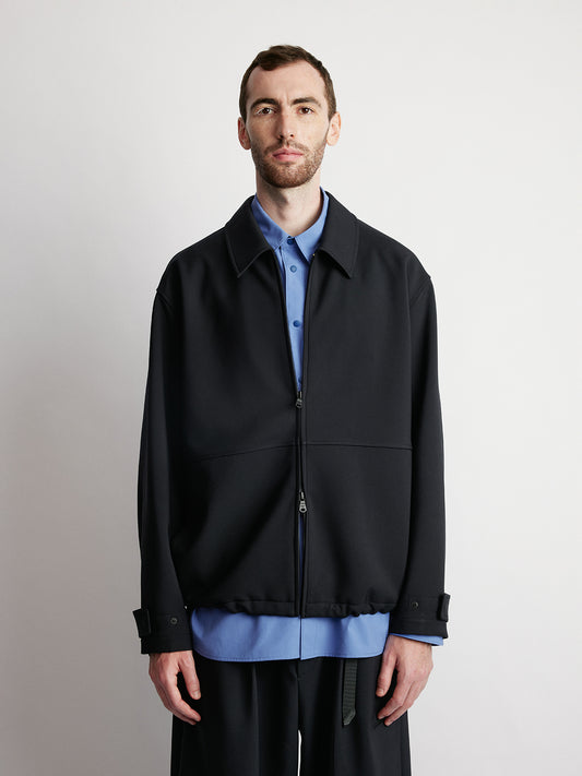 Short Wide Zipper Jacket