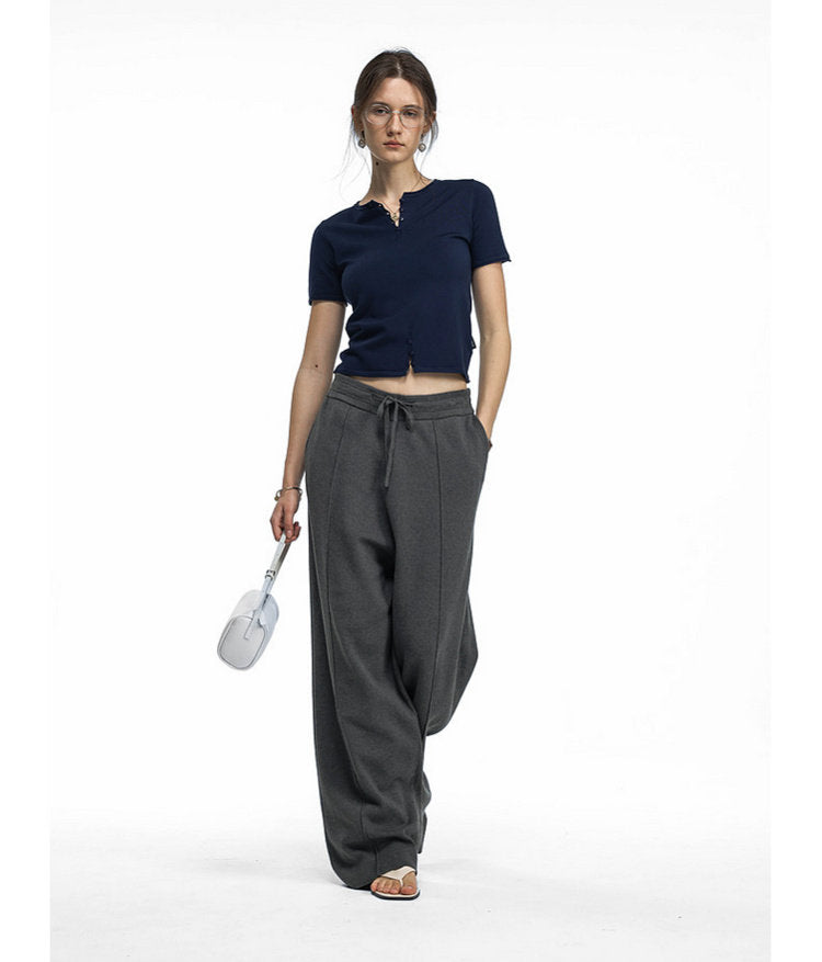 Relaxed Straight-Leg Casual Pants