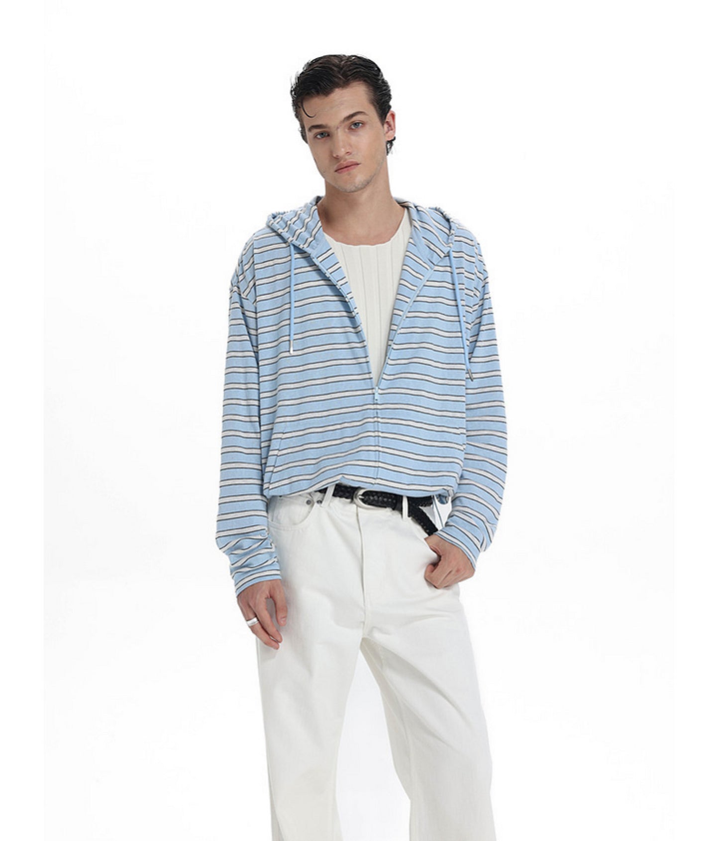Jacket with a Drawstring Hood　