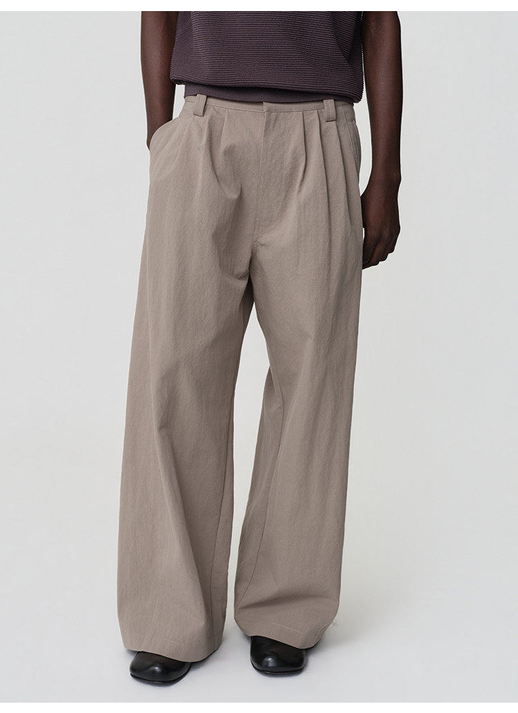 3D Cut A-Line Wide-Leg Pants