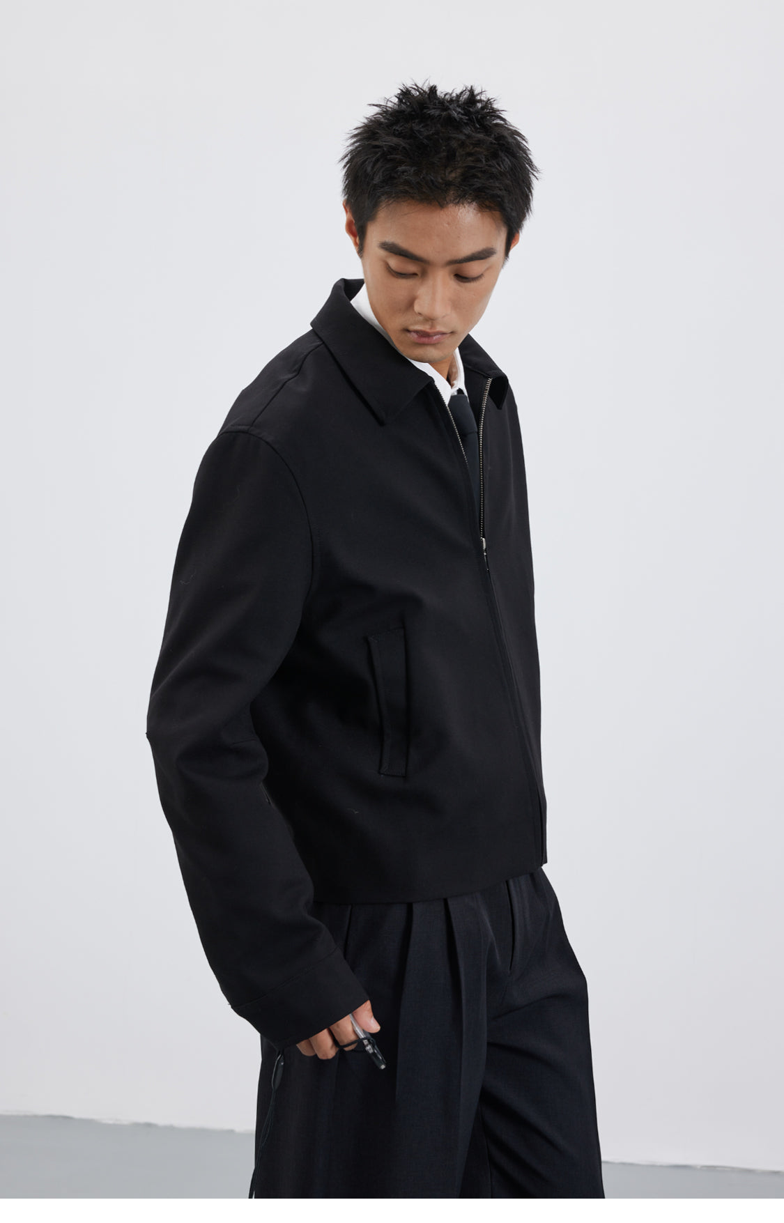 Wool-blend classic jacket