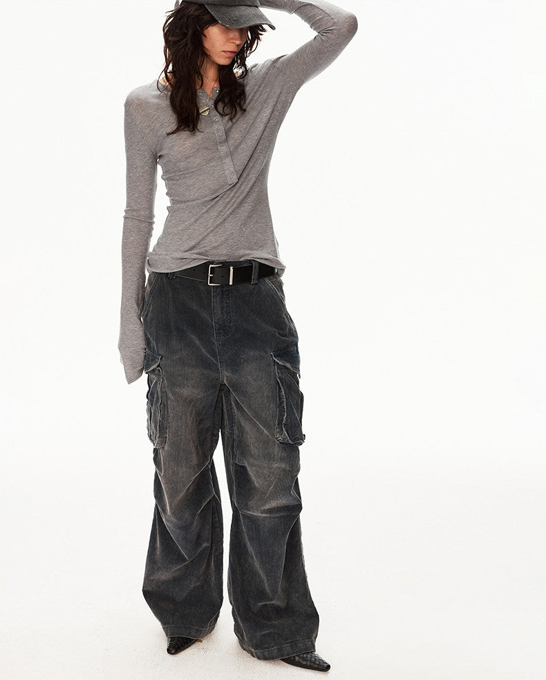 Corduroy Washed Work Pants