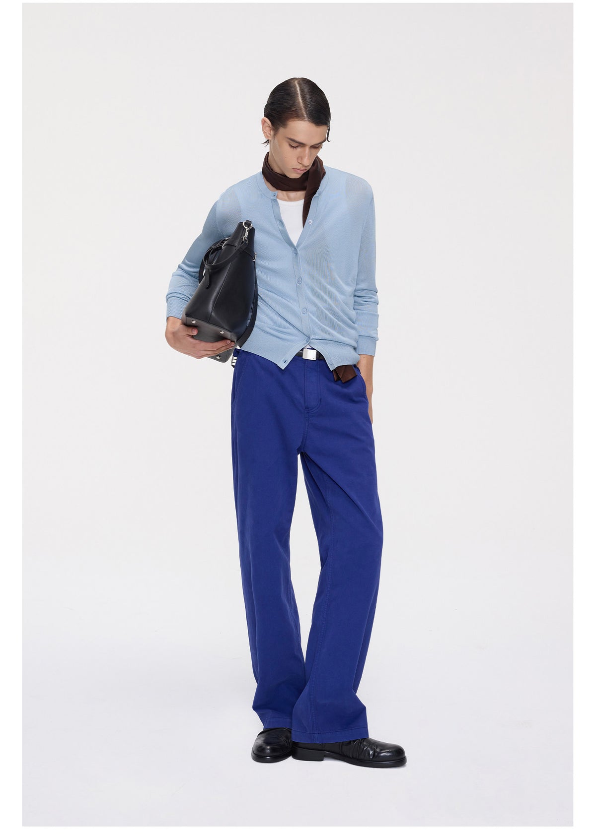 Breathable Round-Neck Knit Cardigan
