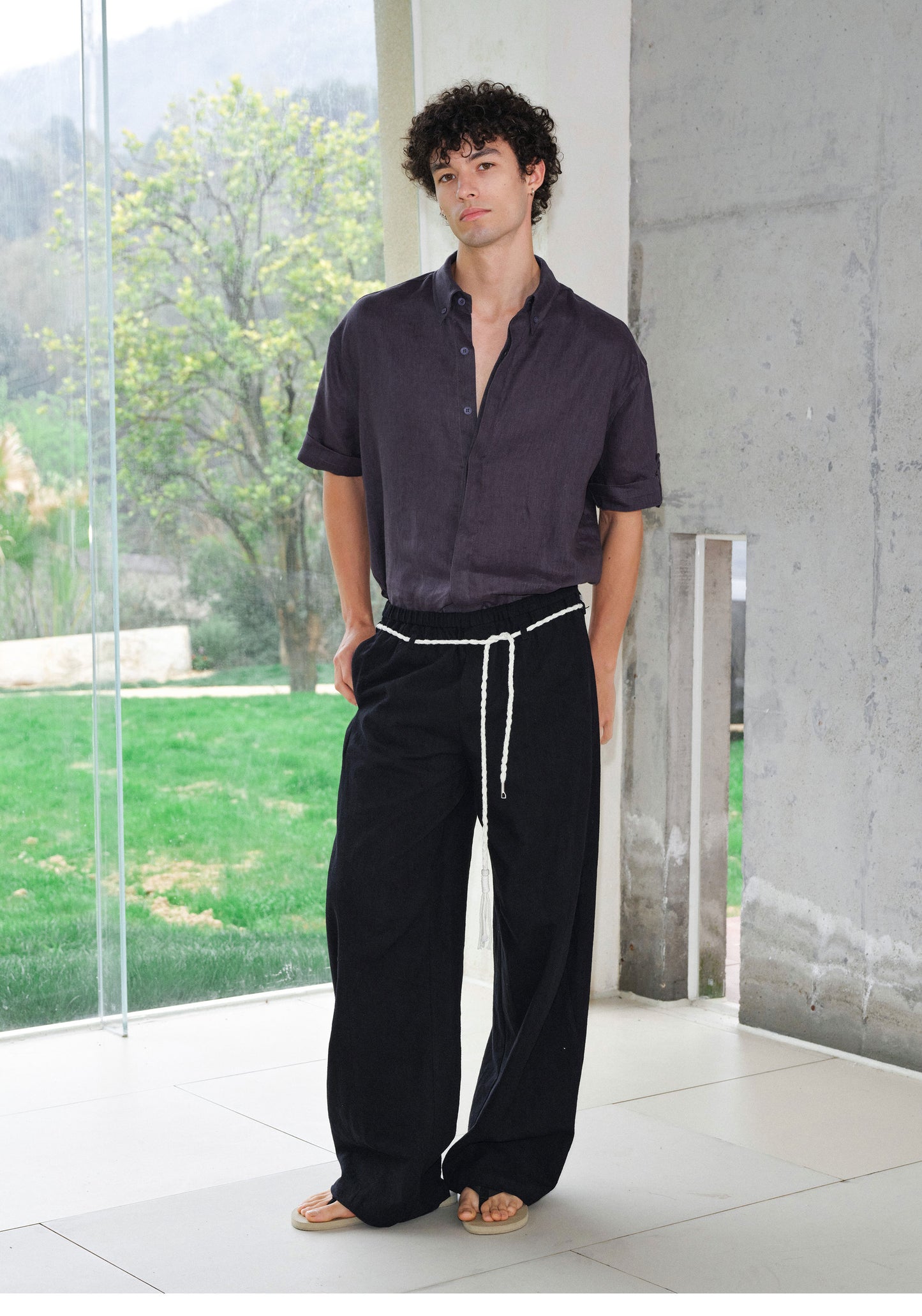 Basic Shirt with Roll-Up Sleeves