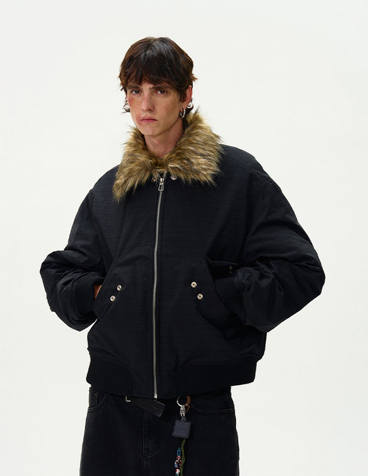 Detachable fur collar Jacket