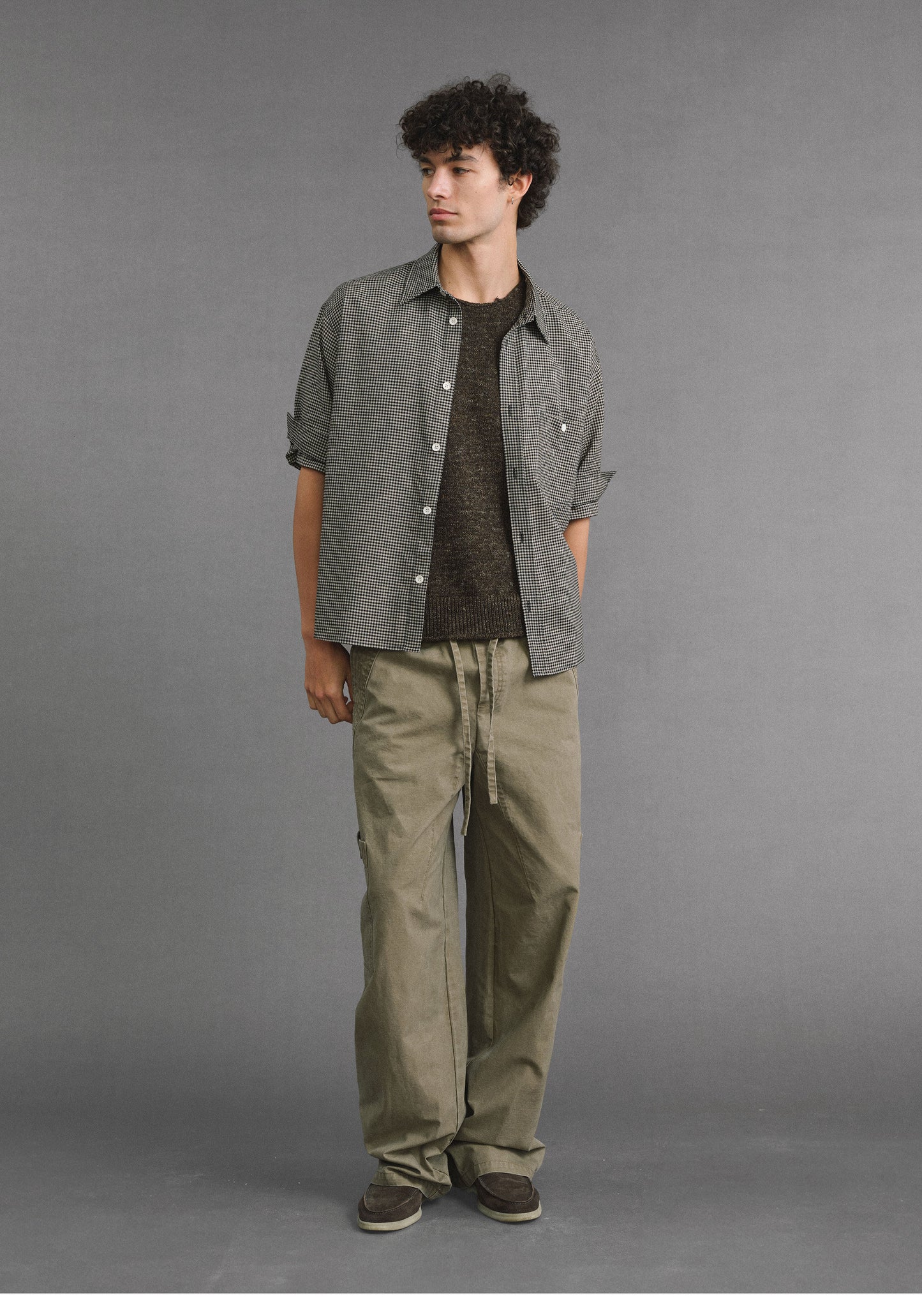 Accordion-Pocket Casual Pants