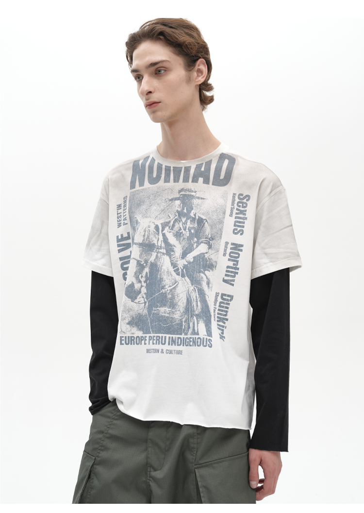 Faux Two-Piece T-Shirt