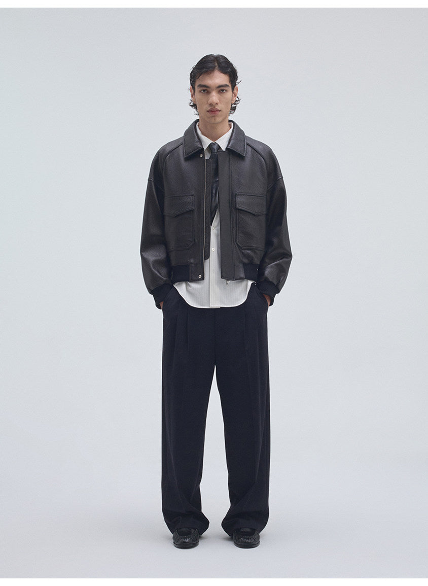 Form-Grain Sheepskin Pocket Jacket