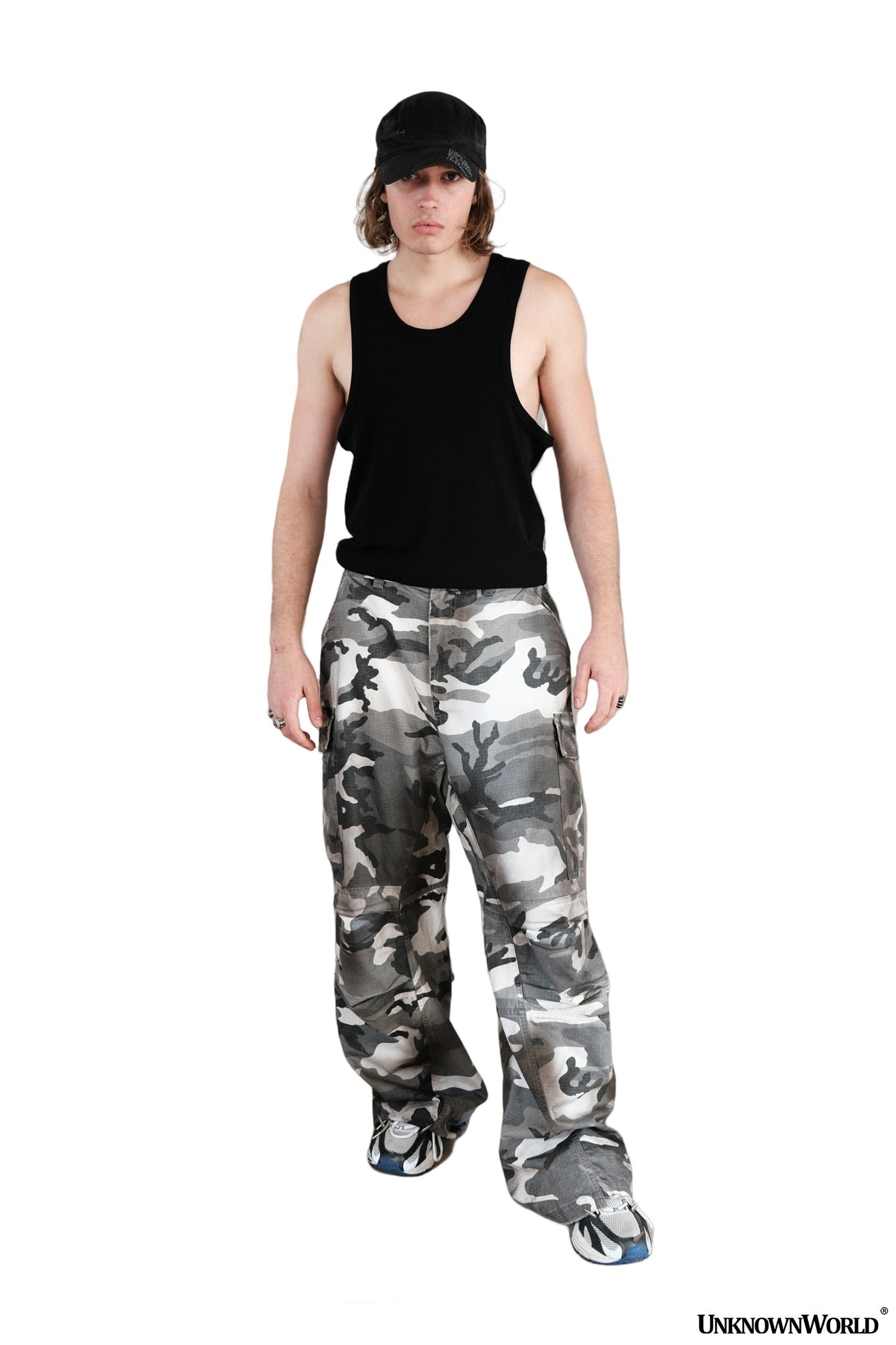 Camouflage loose cargo pants