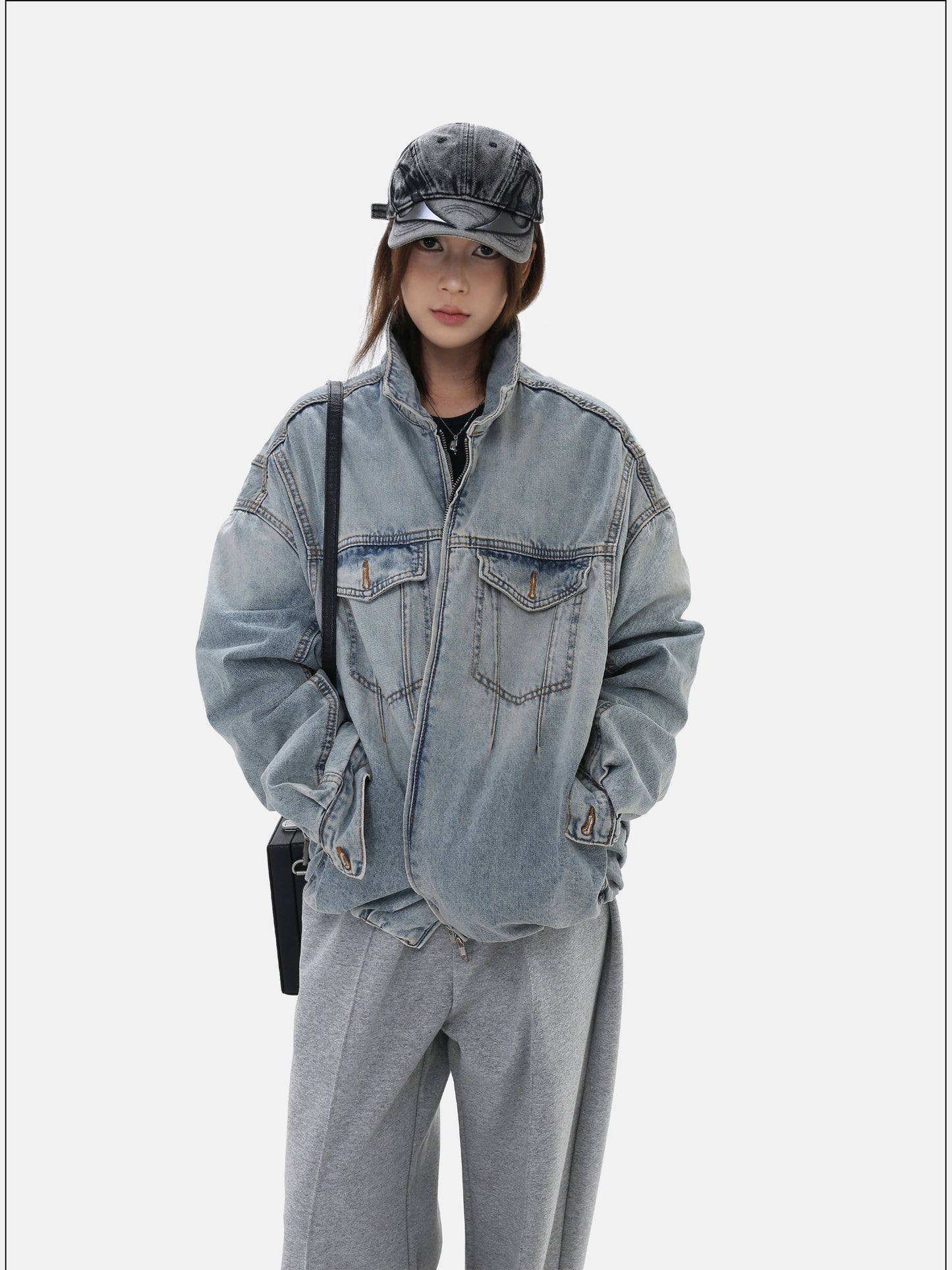 Unisex Quilted Denim Jacket