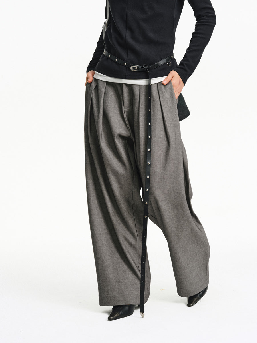 Wide-Leg Casual Pants