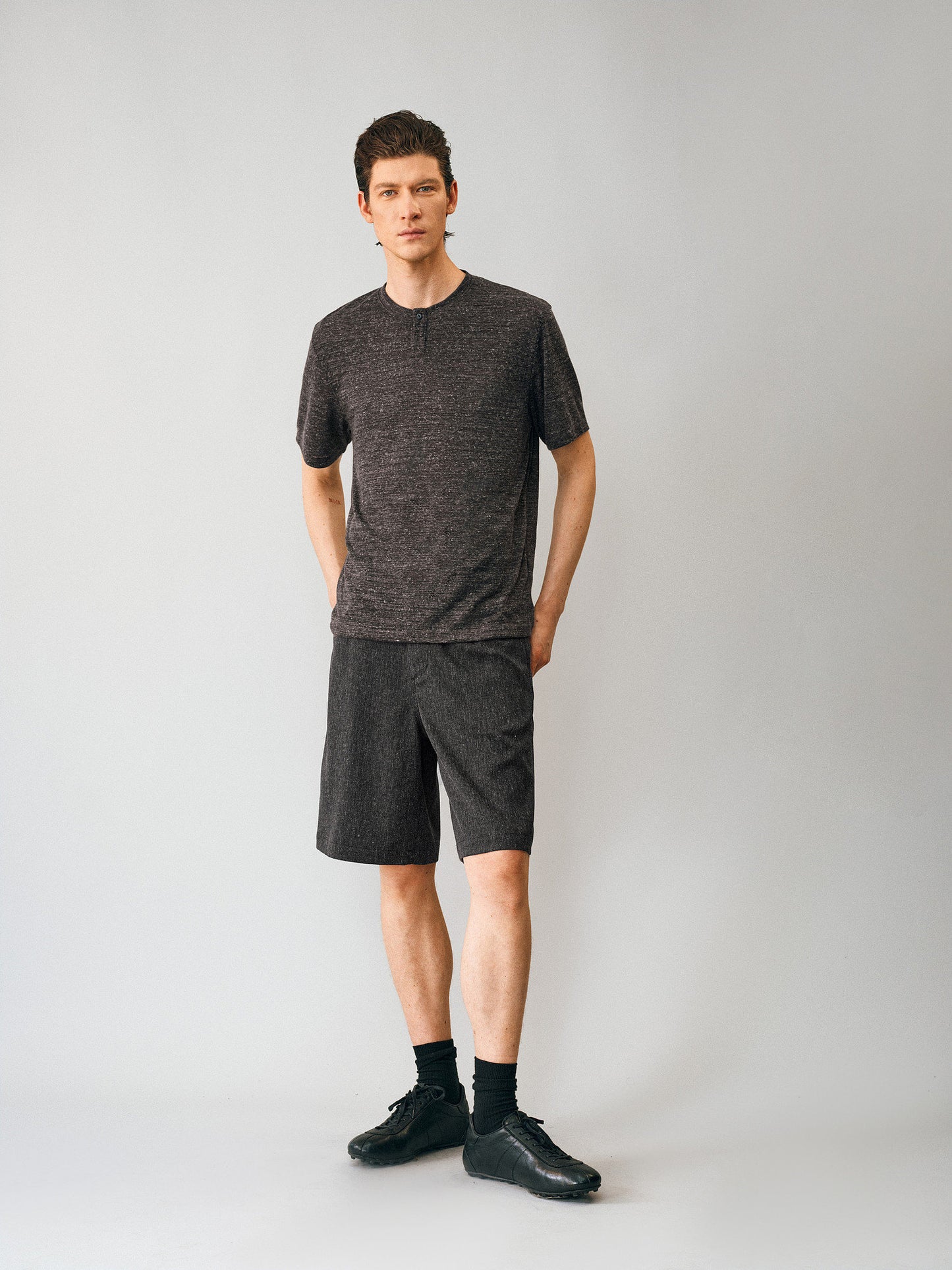 Linen-blend Casual Shorts