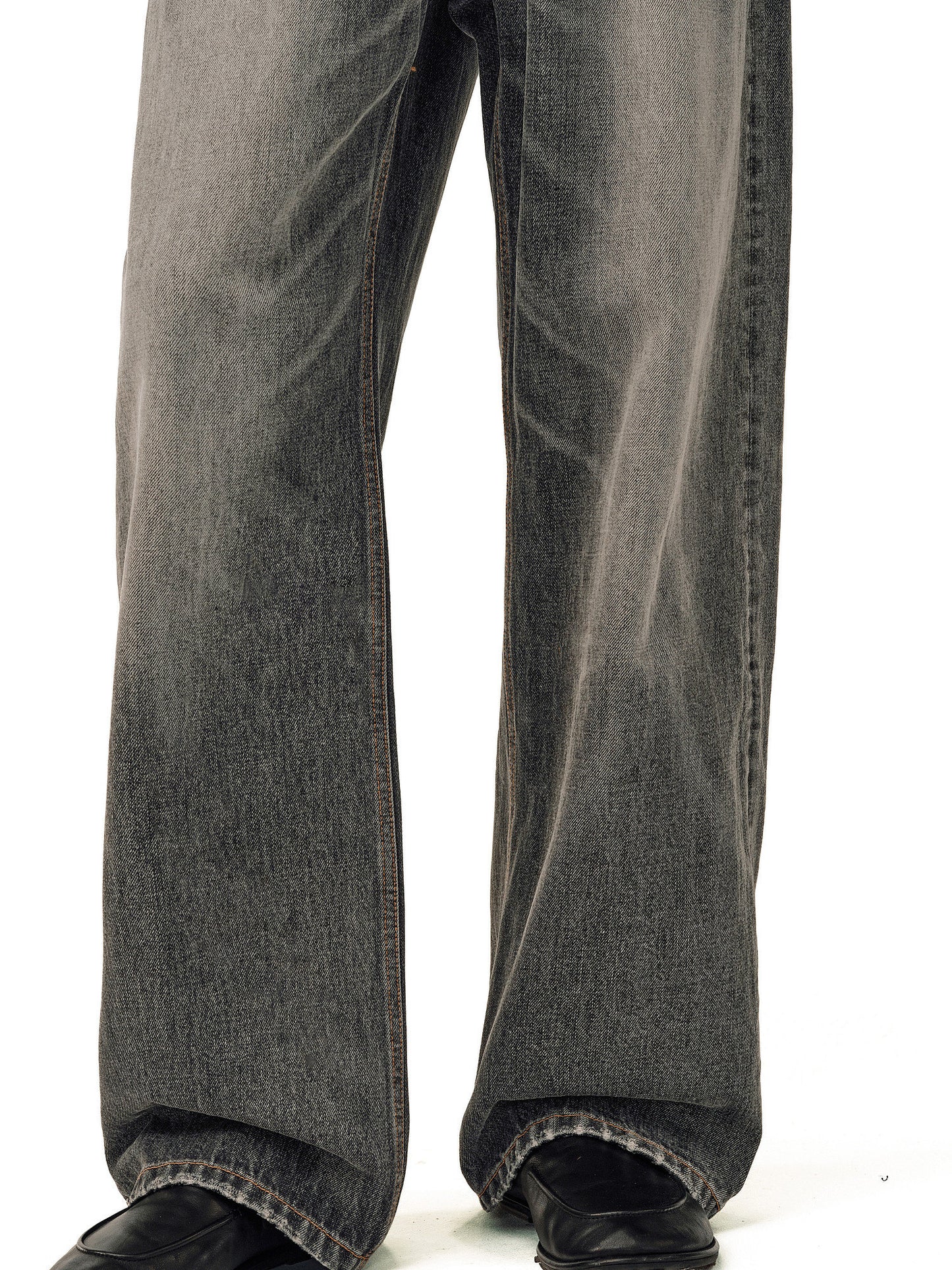 Unwashed denim pants