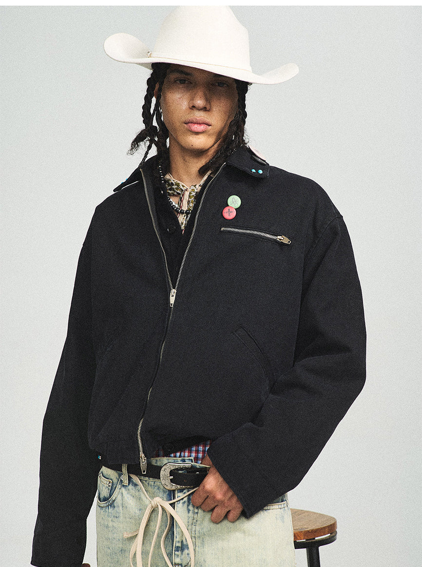 Vintage lapel washed jacket