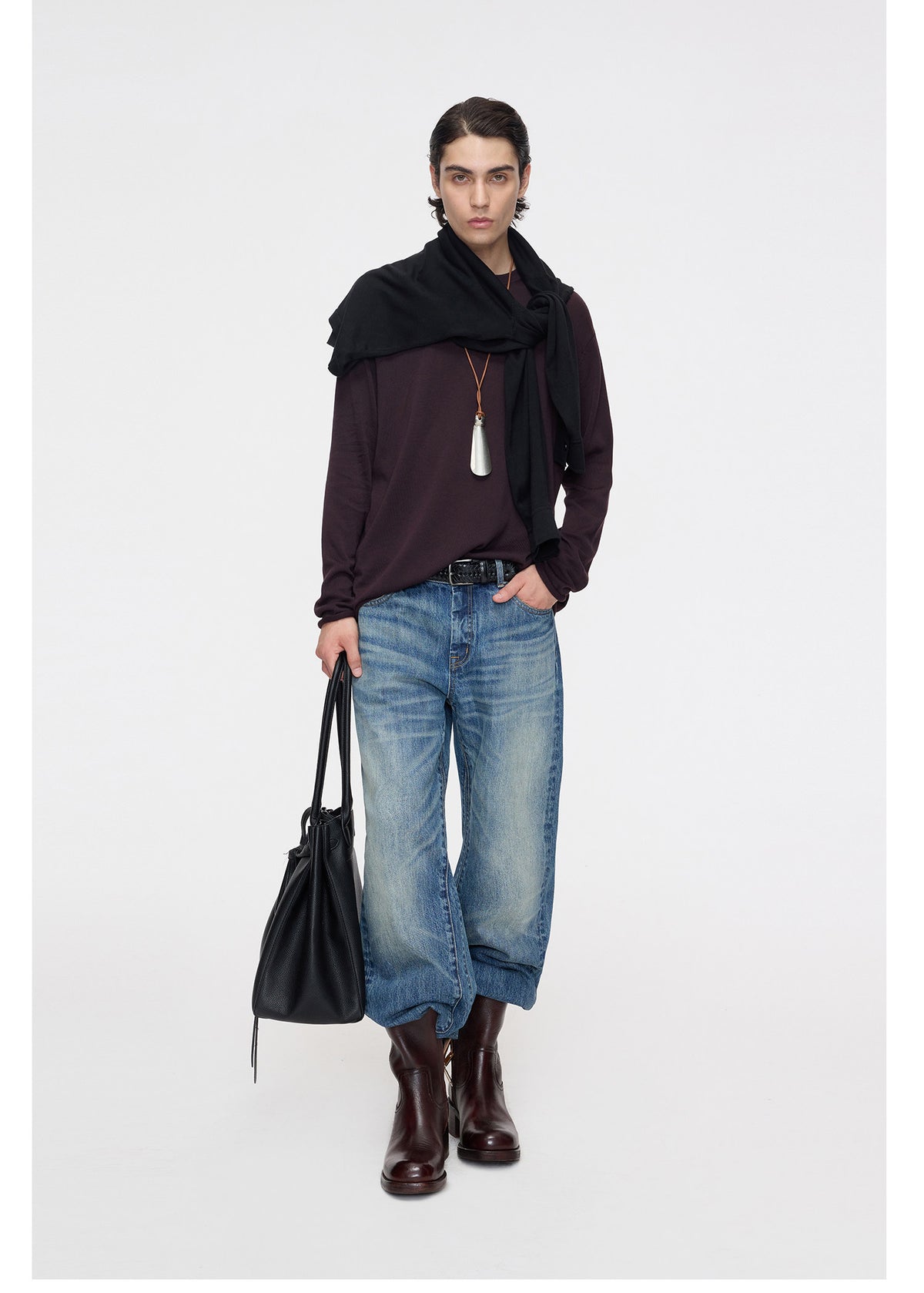 Gradient Cat-Whisker Micro-Trim Jeans