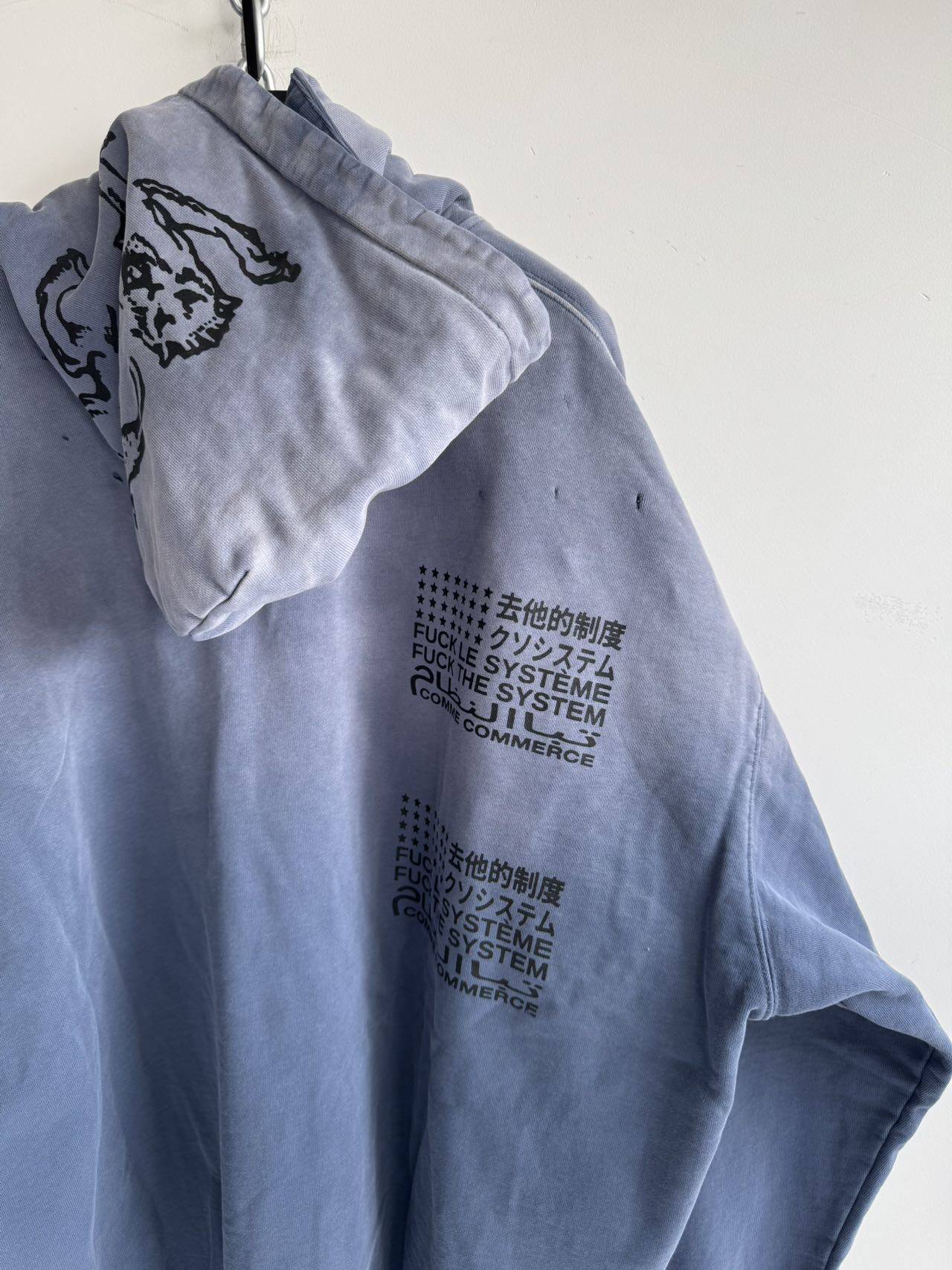 Spray-dyed Printed Hoodie