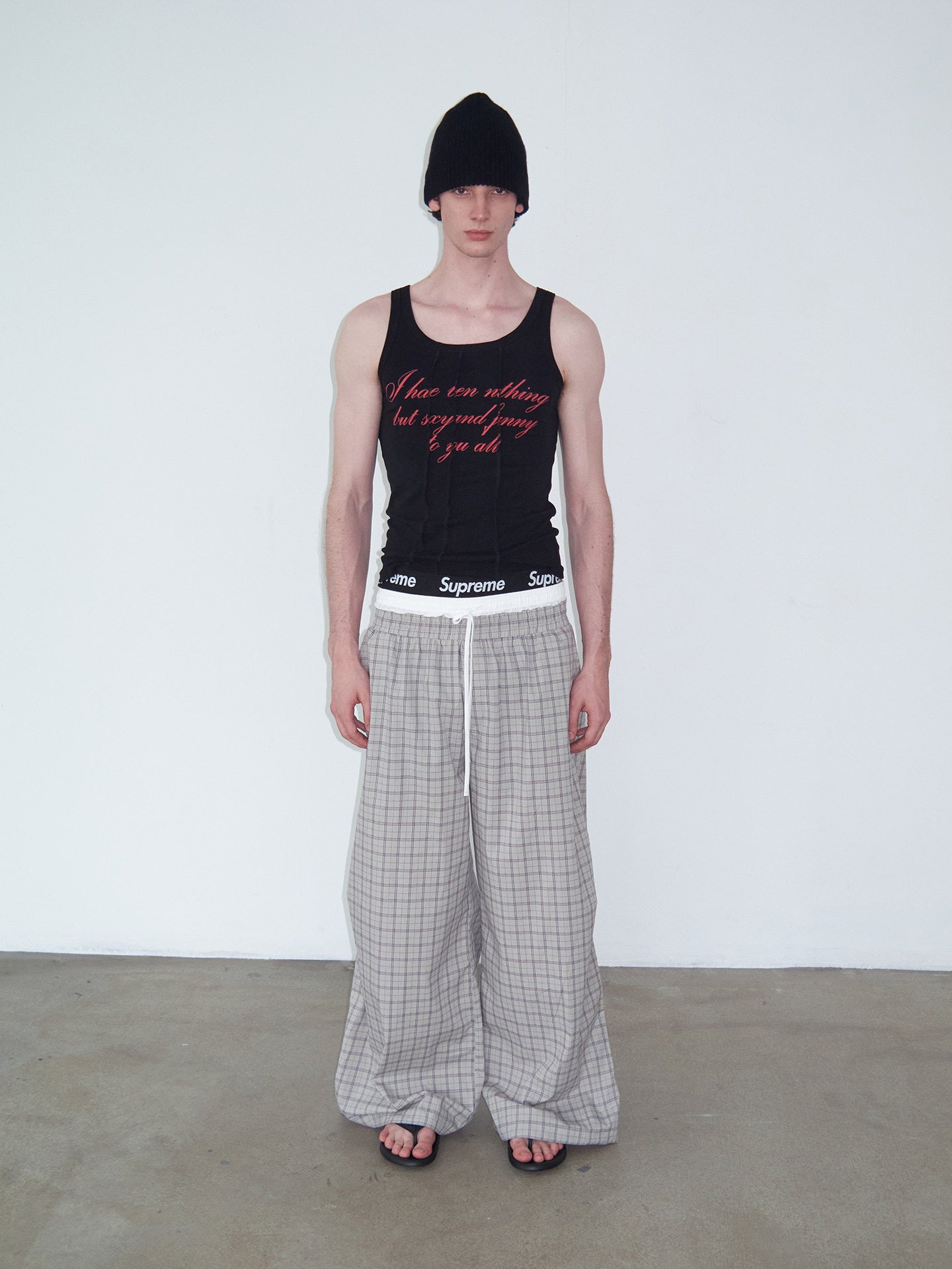 Patchwork Crew-Neck Tank Top