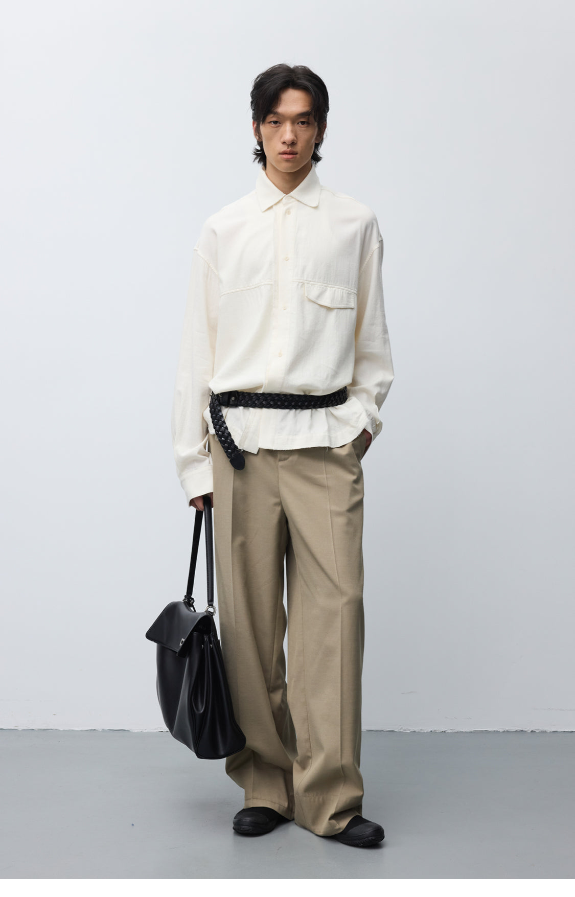 Elasticity Loose-fitting straight pants