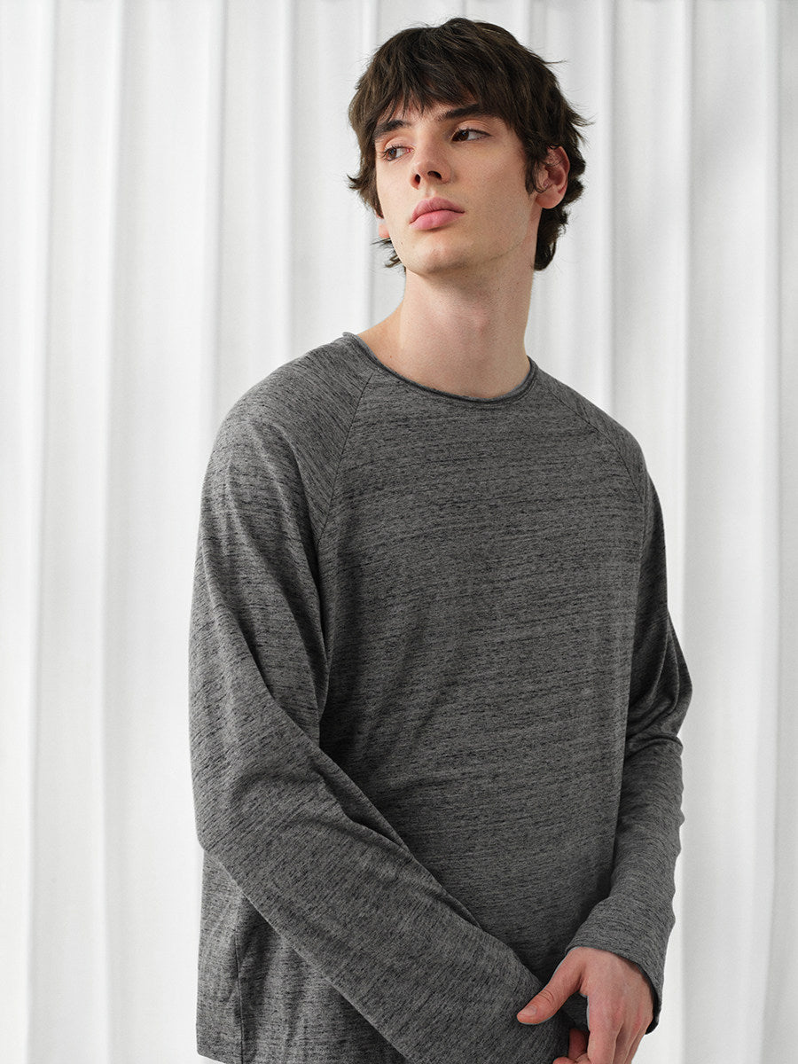 Raglan-Sleeve Roll-Neck T-Shirt