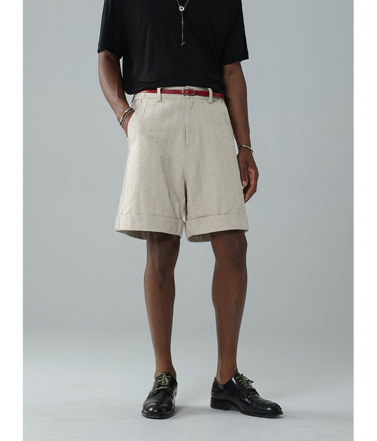 Relaxed-Fit Roll-Up Shorts