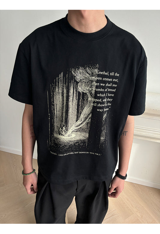 Quick-dry retro casual T-shirt