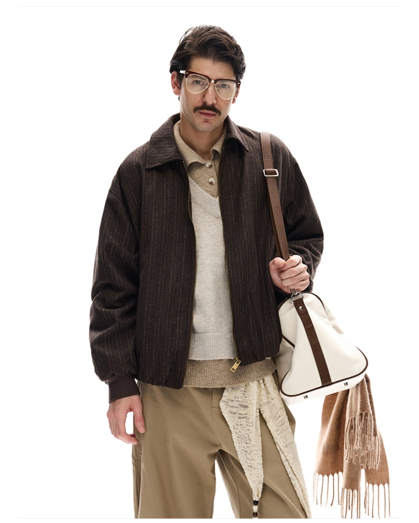 Embroidered Striped Jacket