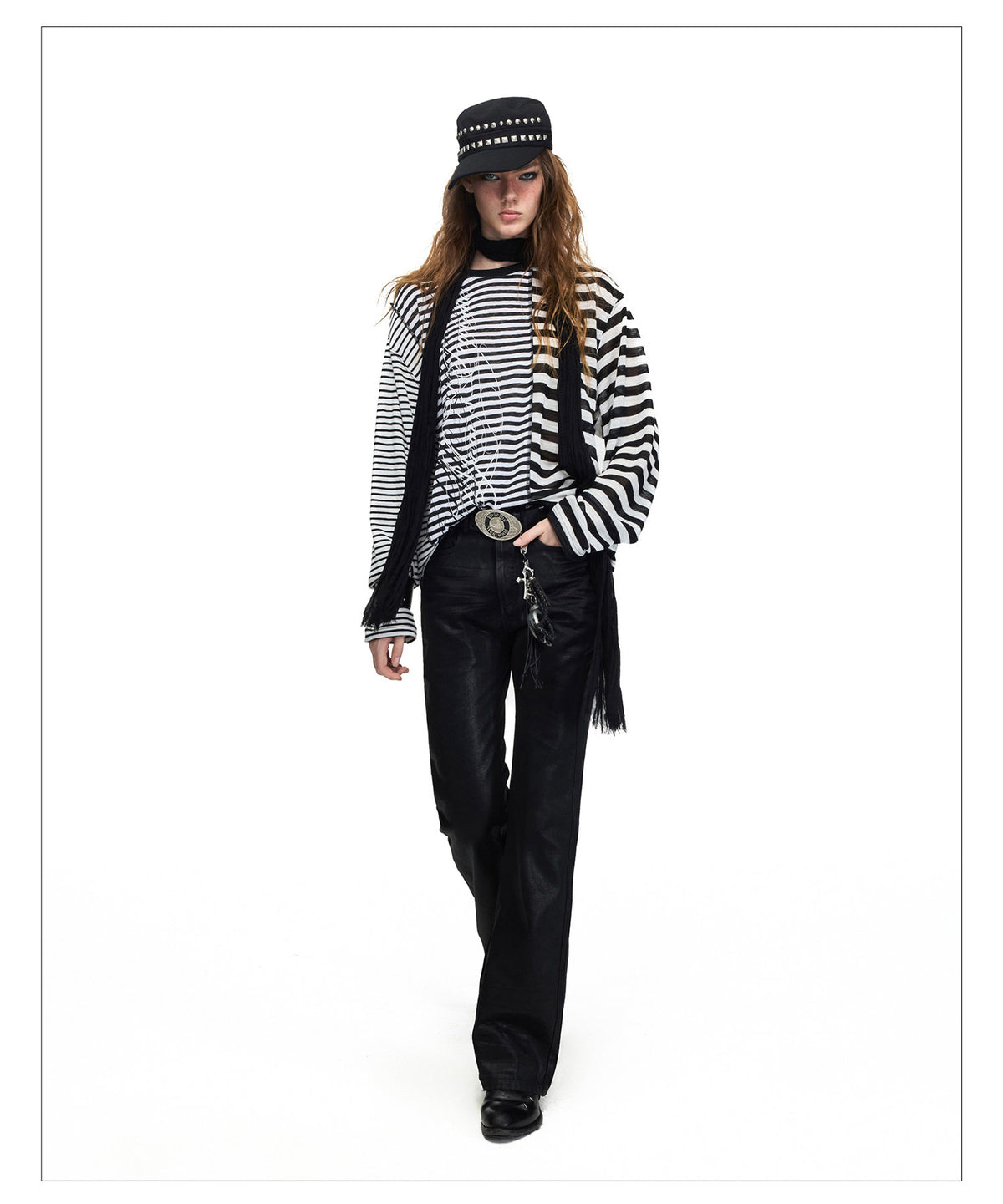 Printed Striped T-Shirt