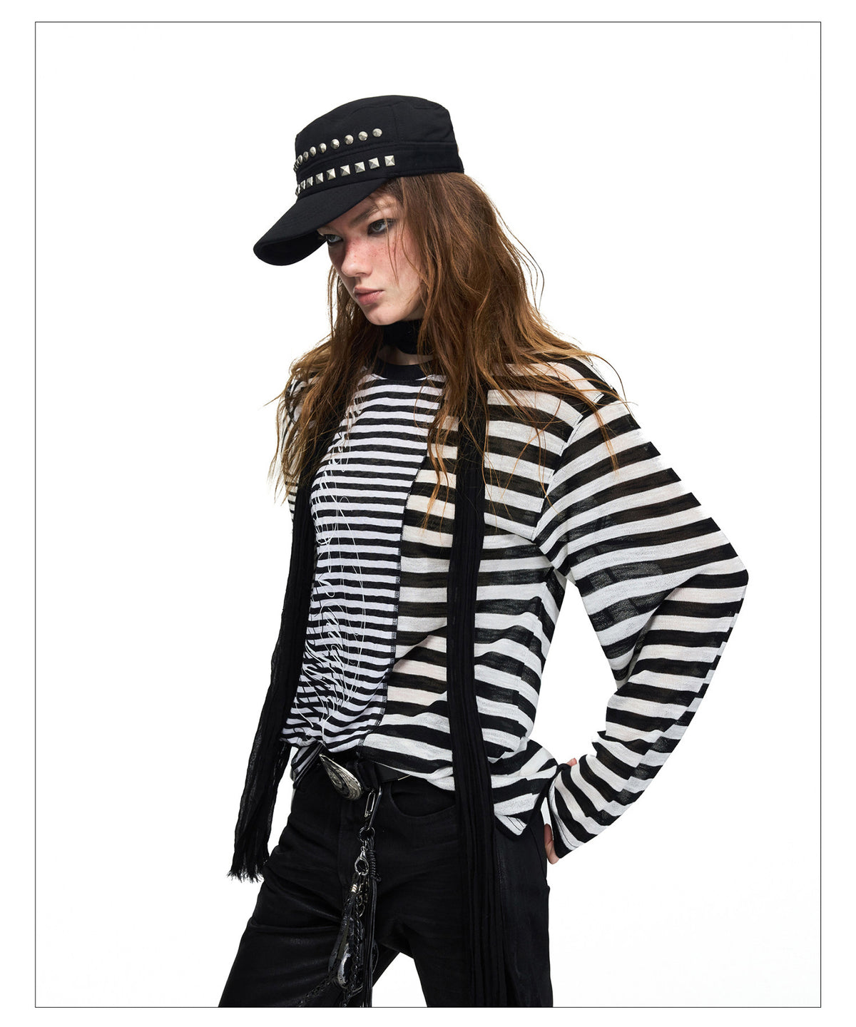 Printed Striped T-Shirt