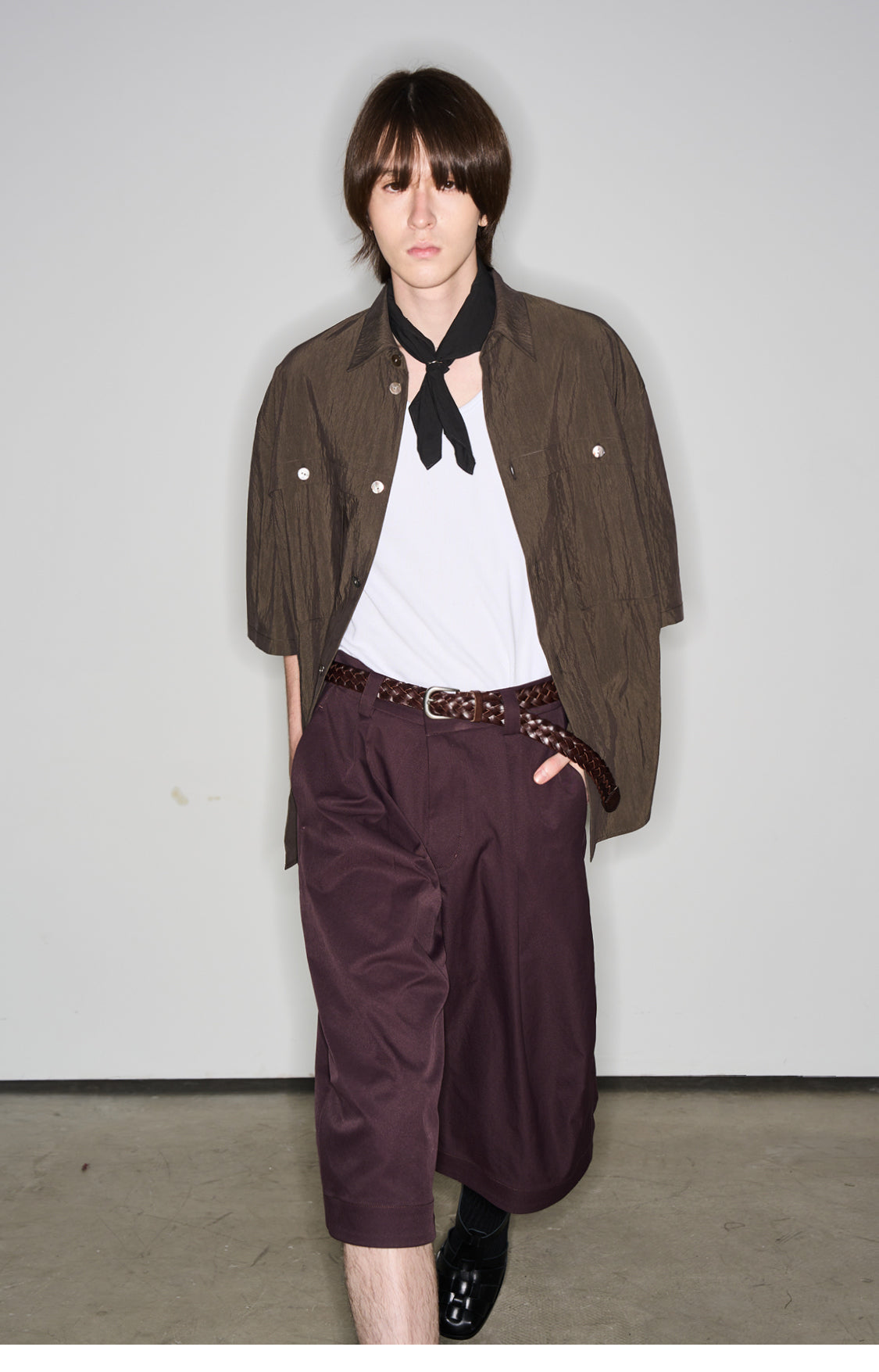 Wrinkled nylon shirt