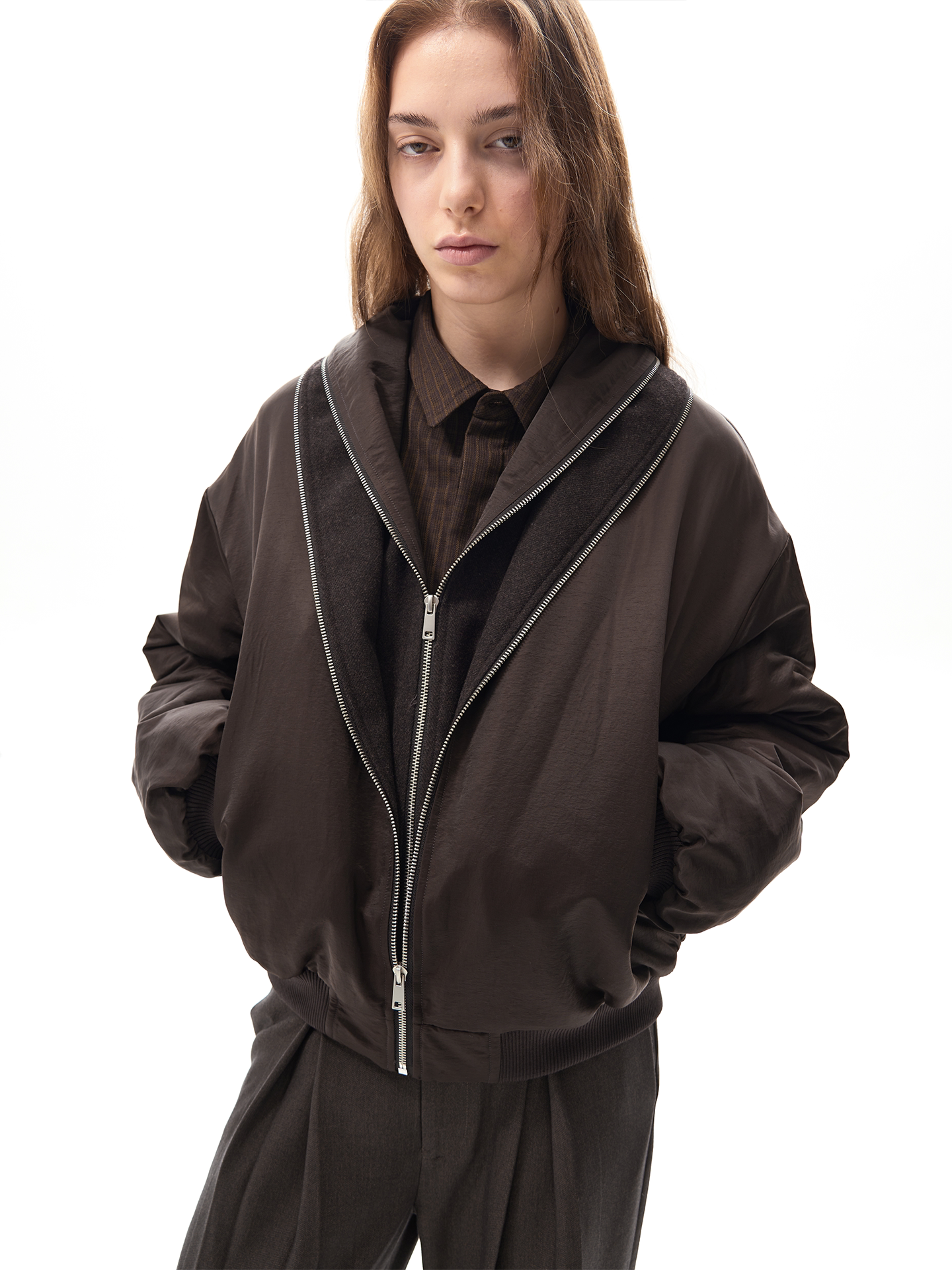 Double Zipper Cotton Pad Jacket