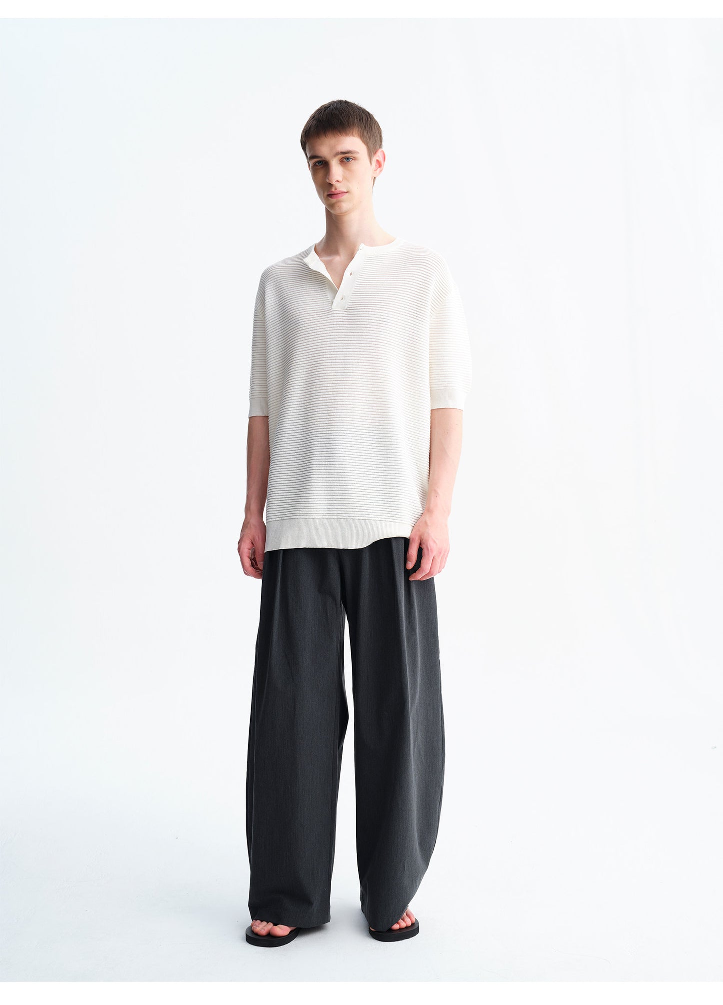 Casual Pants with Double Pleats