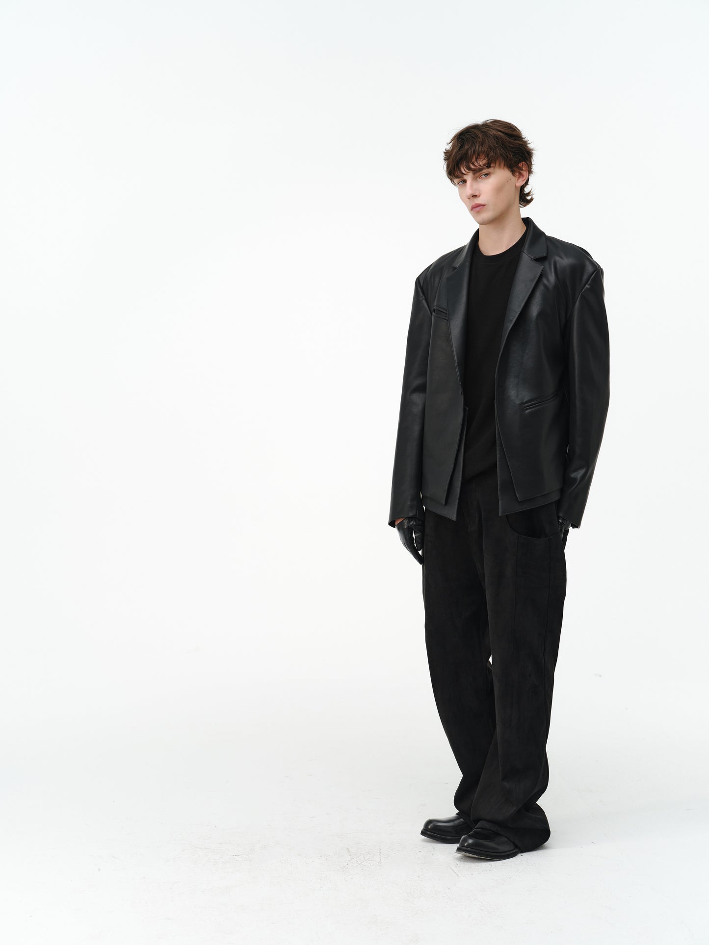 Asymmetrical-Pocket Slim-Fit Jacket