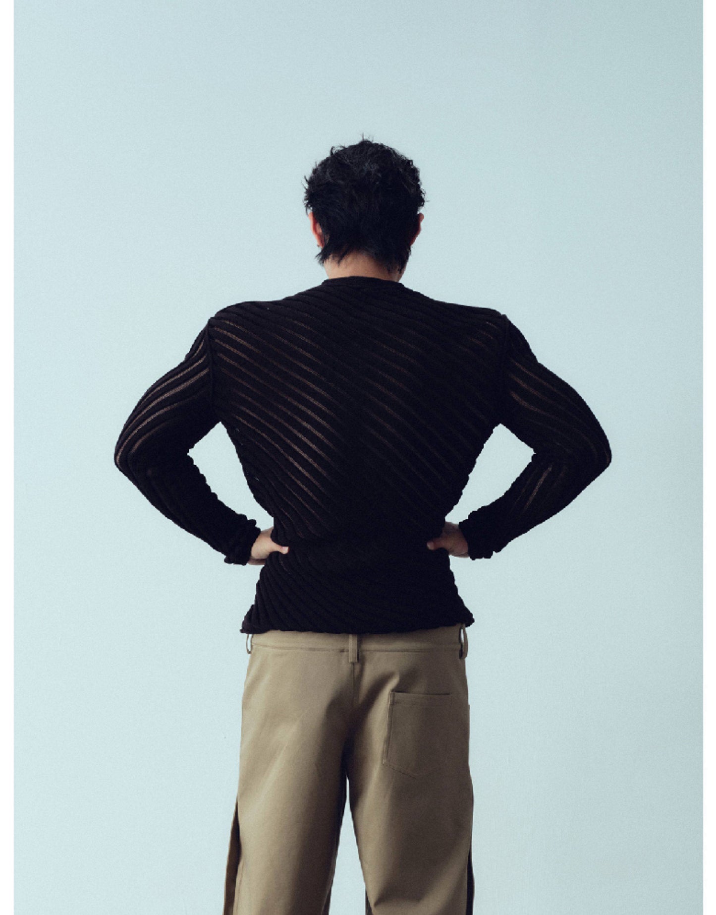 Sheer Tight-Fit Sweater