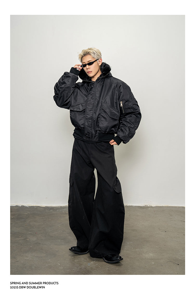 Large Fur Flight Jacket