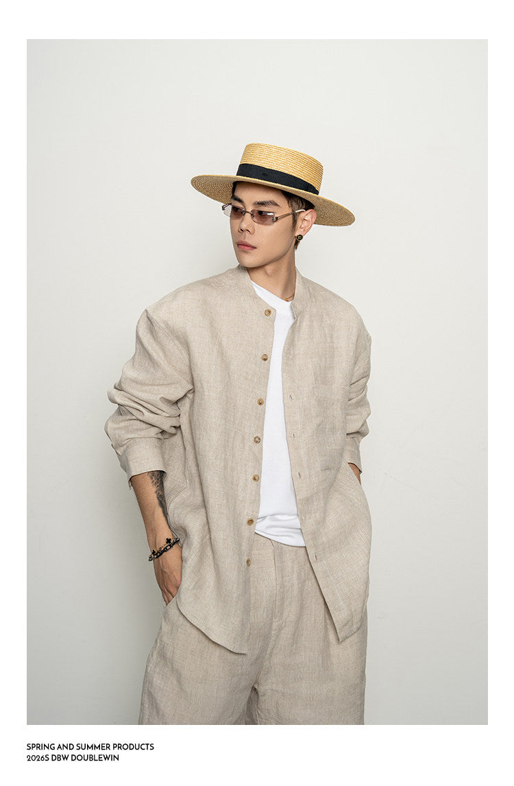 Relaxed-Fit Lightweight Linen Shirt Set