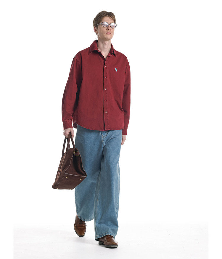 Vintage-Style Brushed Shirt