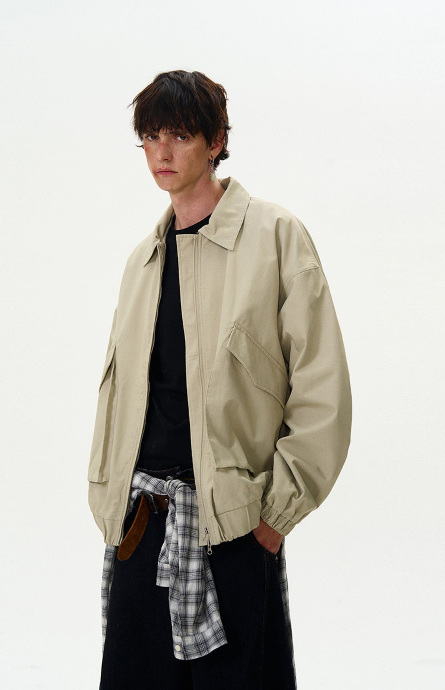 Simple Clean Fit Large Pocket Jacket