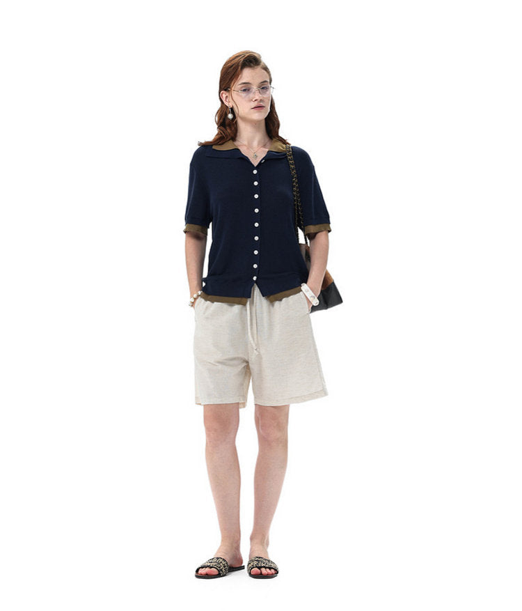 Faux Two-Piece Knit Shirt