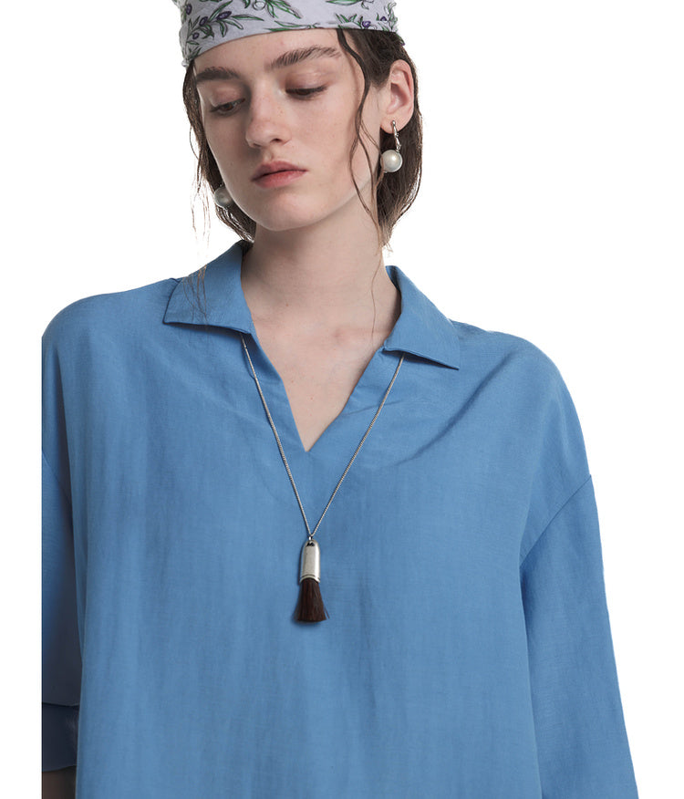 V-neck pullover shirt