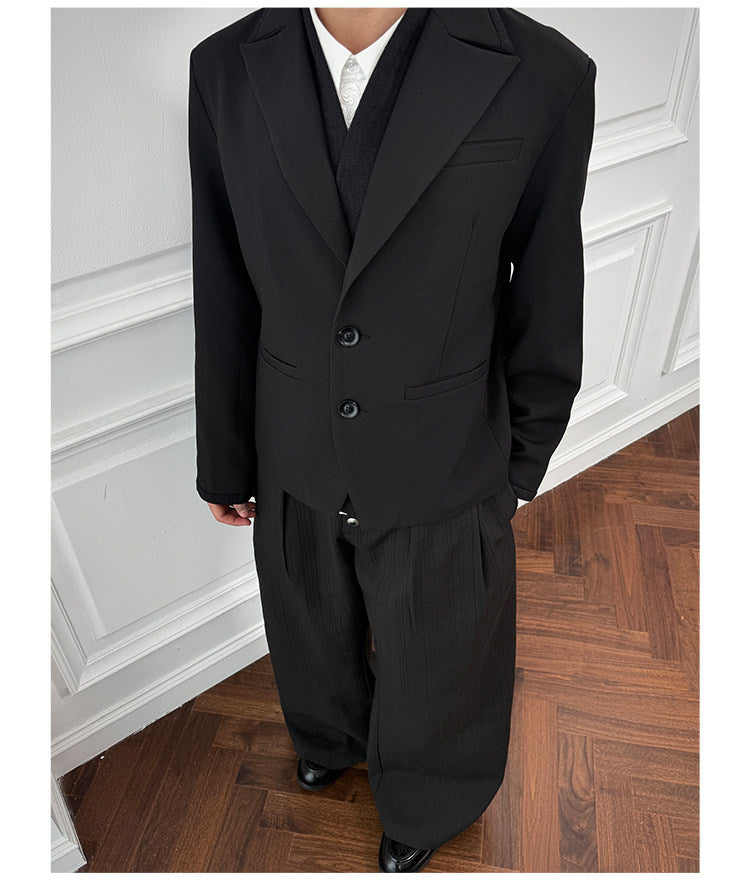 Faux Two-Piece Stylish Jacket