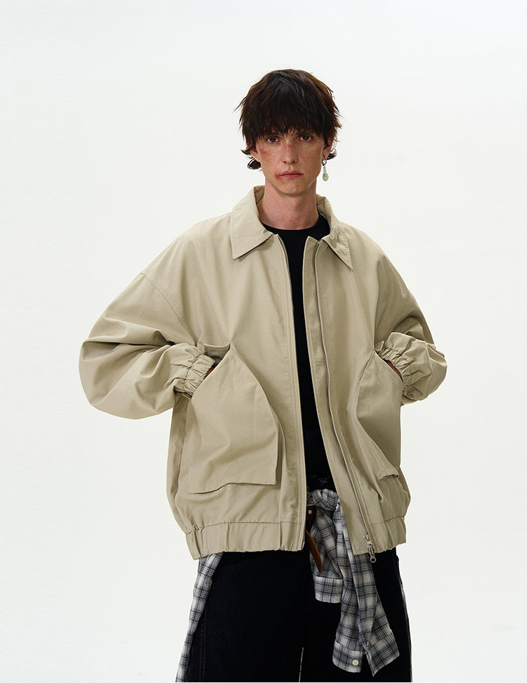 Simple Clean Fit Large Pocket Jacket