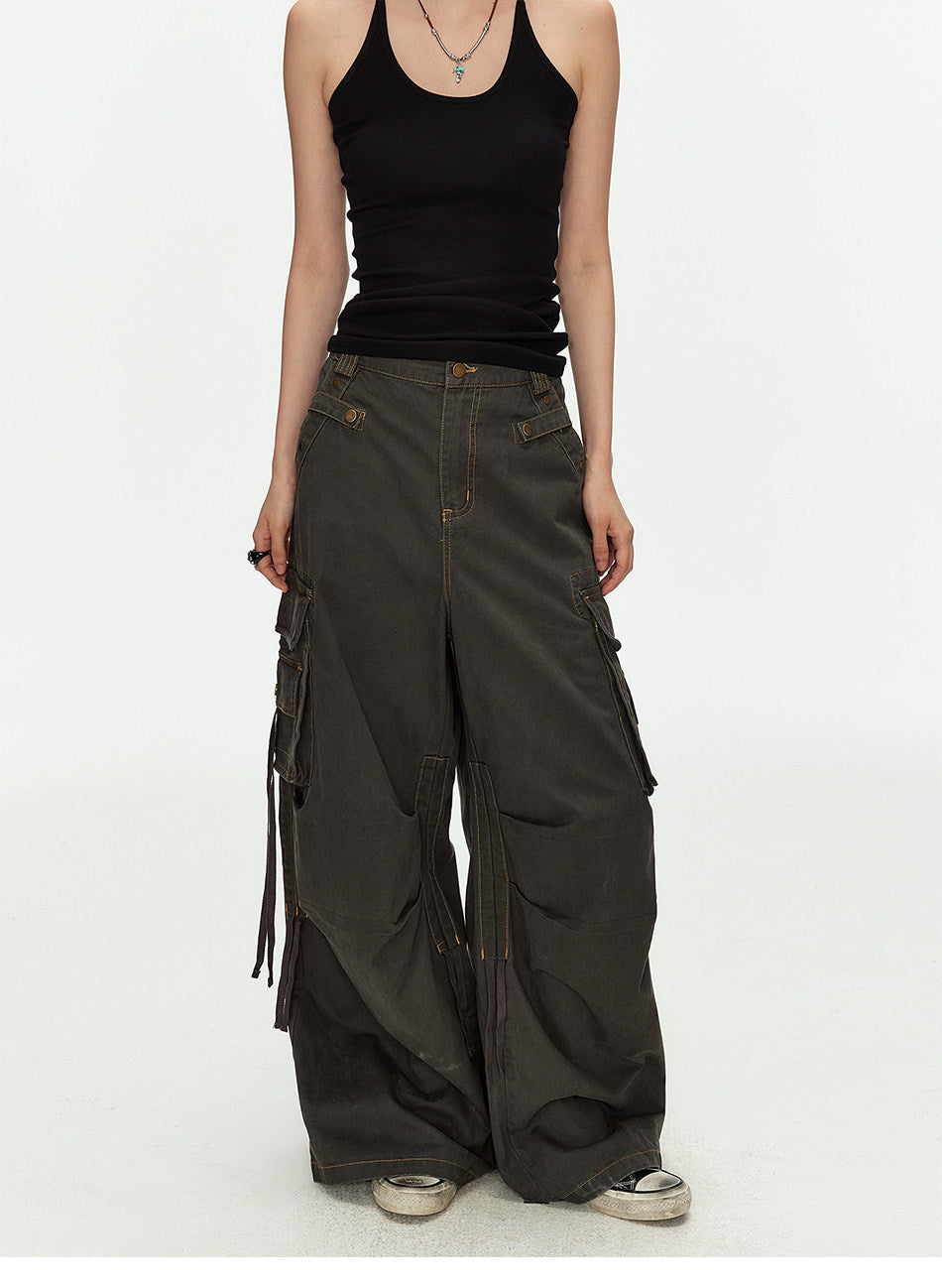 Wide-Leg Cargo Pants