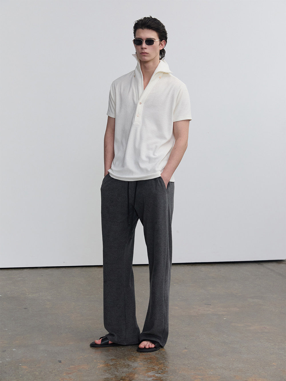 Casual Pants with Drawstring and Stretch