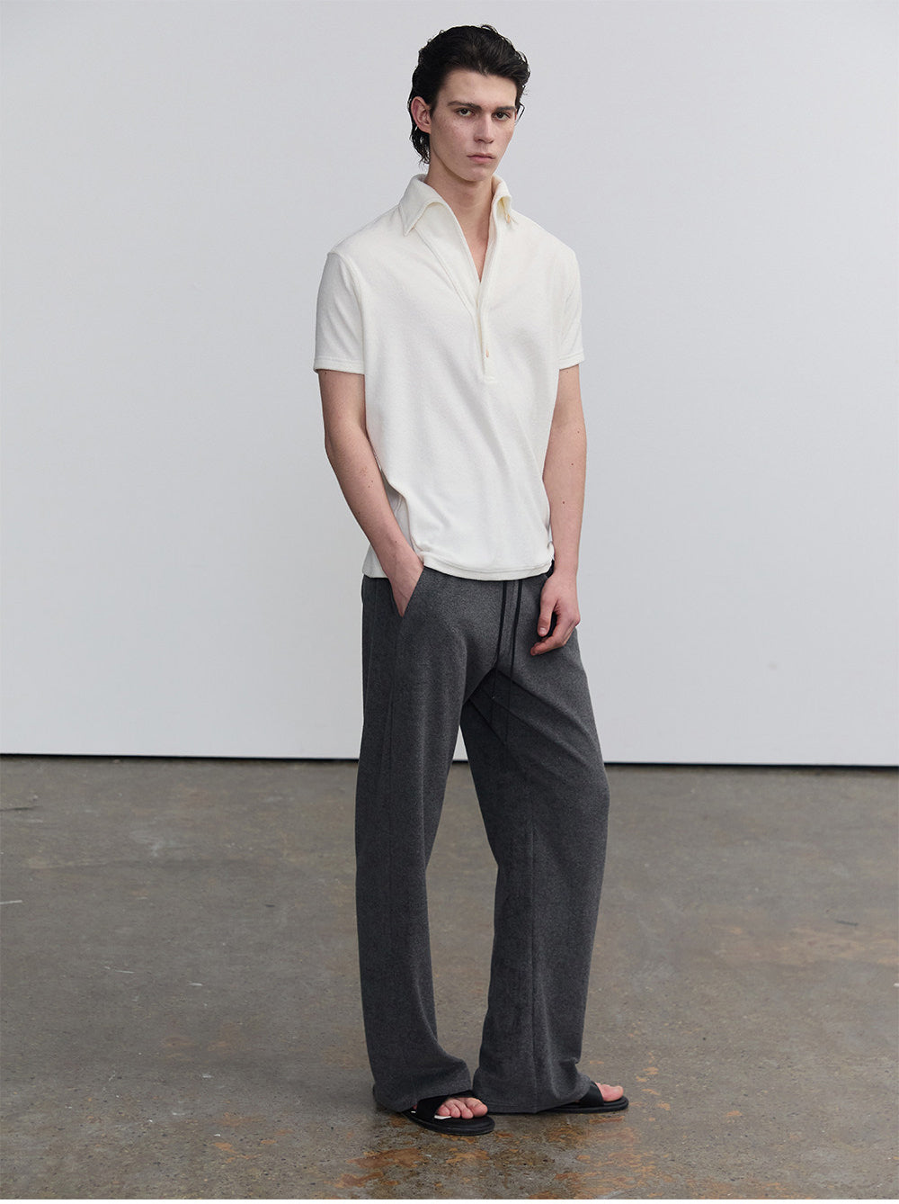 Casual Pants with Drawstring and Stretch