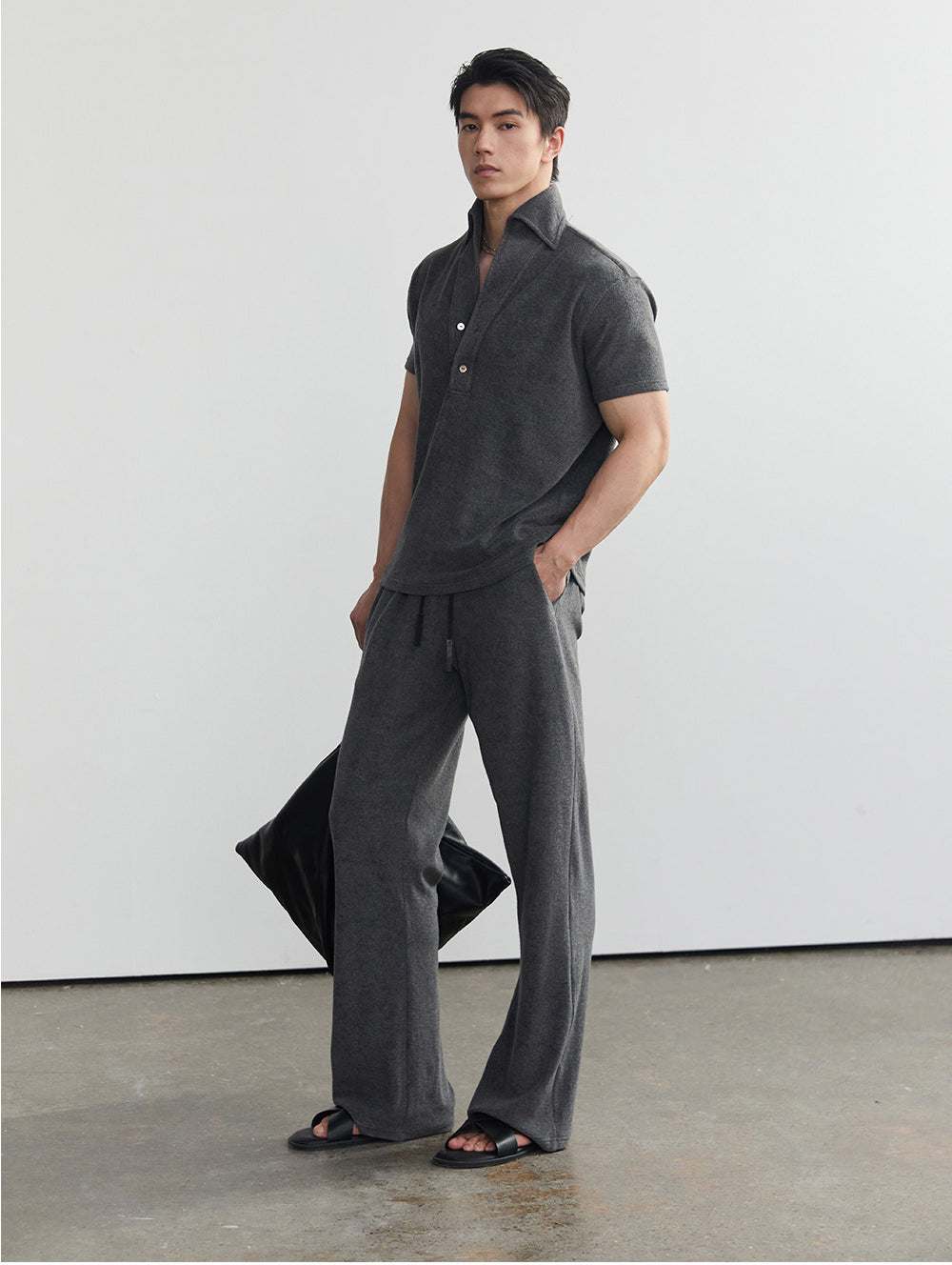 Casual Pants with Drawstring and Stretch