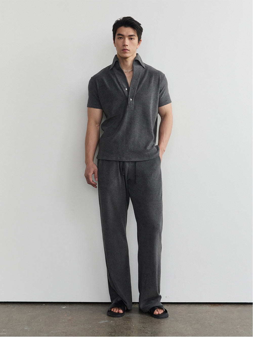 Casual Pants with Drawstring and Stretch