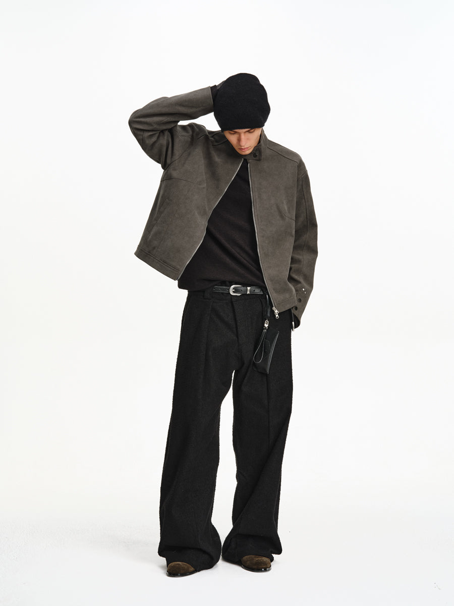 Custom-Woven Twill Casual Pants