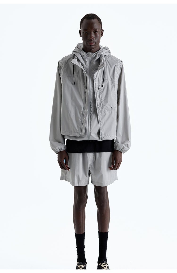 Water-repellent windshell vest