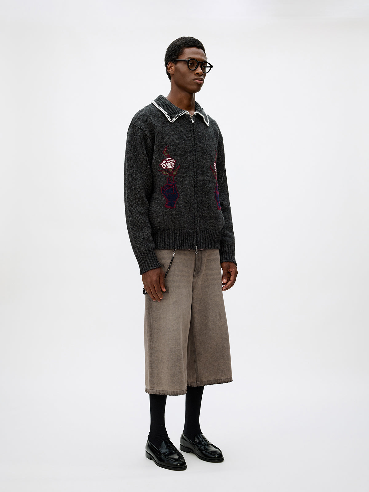 Unisex Wool Blend Cardigan