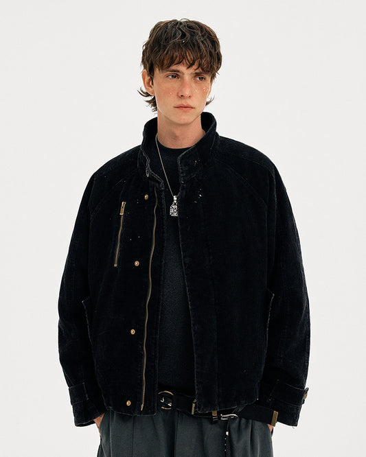 Stand Collar Corduroy Jacket